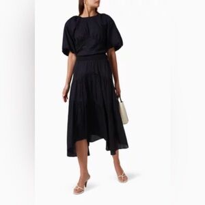 Frame Denim navy High Low Skirt